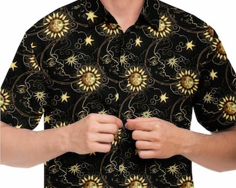 sun and moon button up shirt