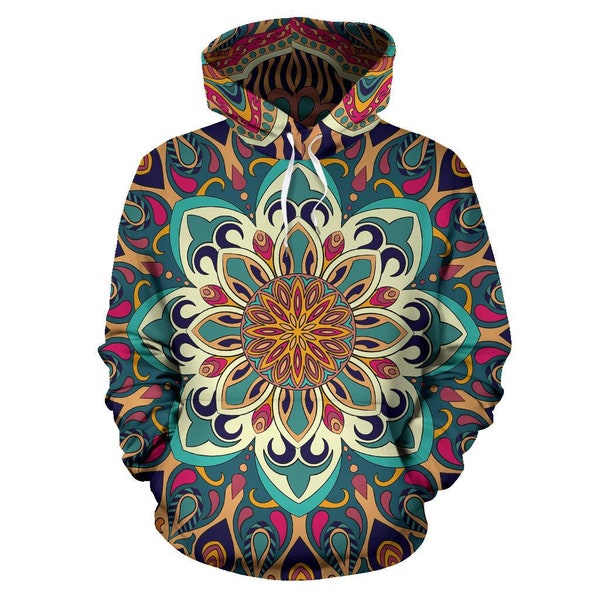 Pattern Print Trippy Men Women Pullover Hoodie