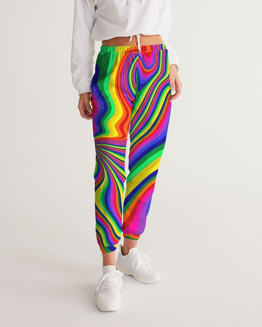 Crazy Electro Trip Women's Track Pants Multicolor Trippy Dance Jogging Pant,  Festival Clothing, Rave Fashion, Ravewear, Streetwear Joggers -  Canada