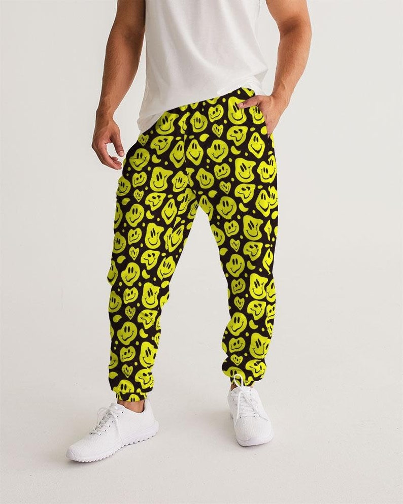 Melting Faces Men#39;s Track Pants - Trippy Rave Clothing, Psyc Melting Faces Men#39;s Track Pants - Trippy Rave Clothing, Psyc