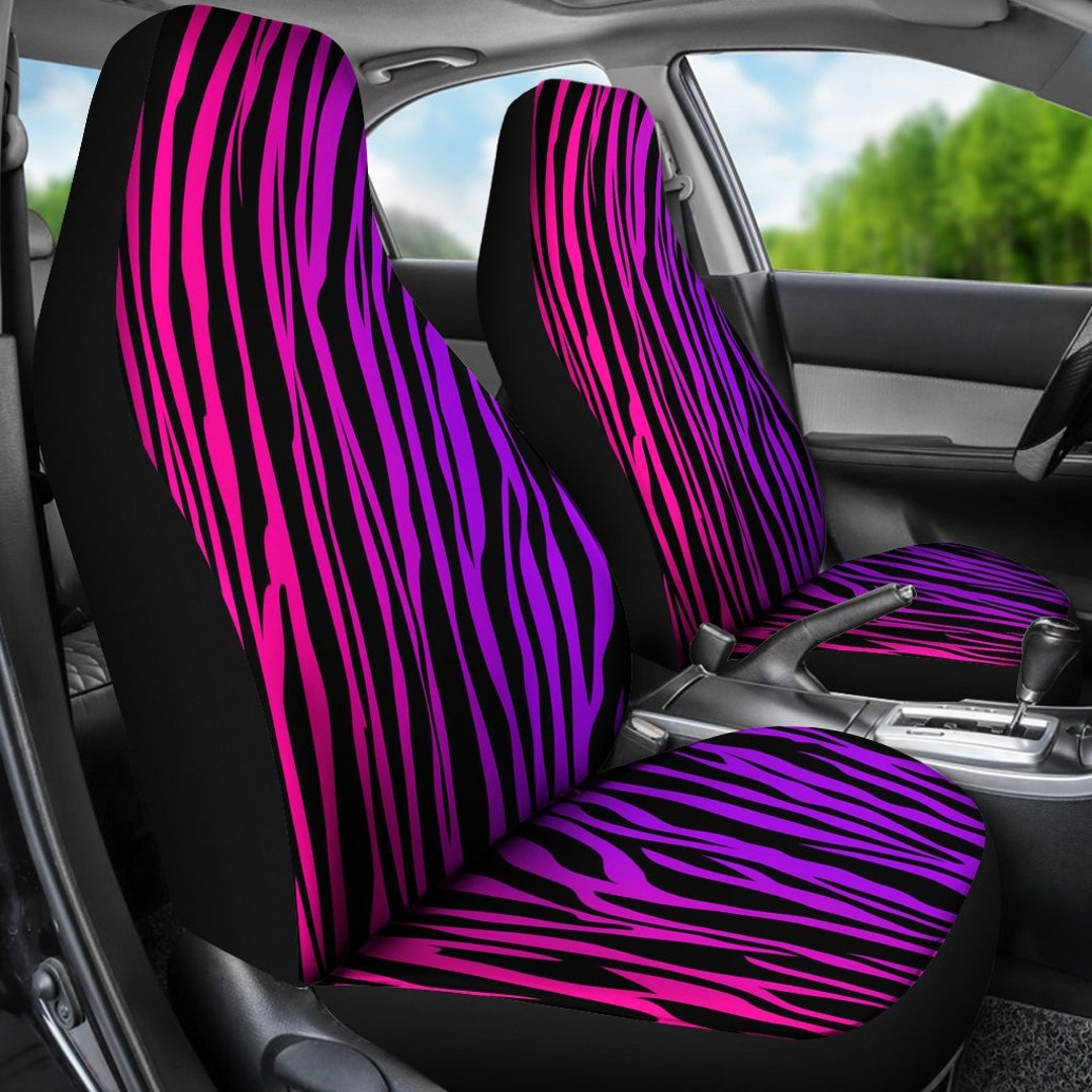 Neon Pink Ethic Aztec Print Pet Car Seat Cover