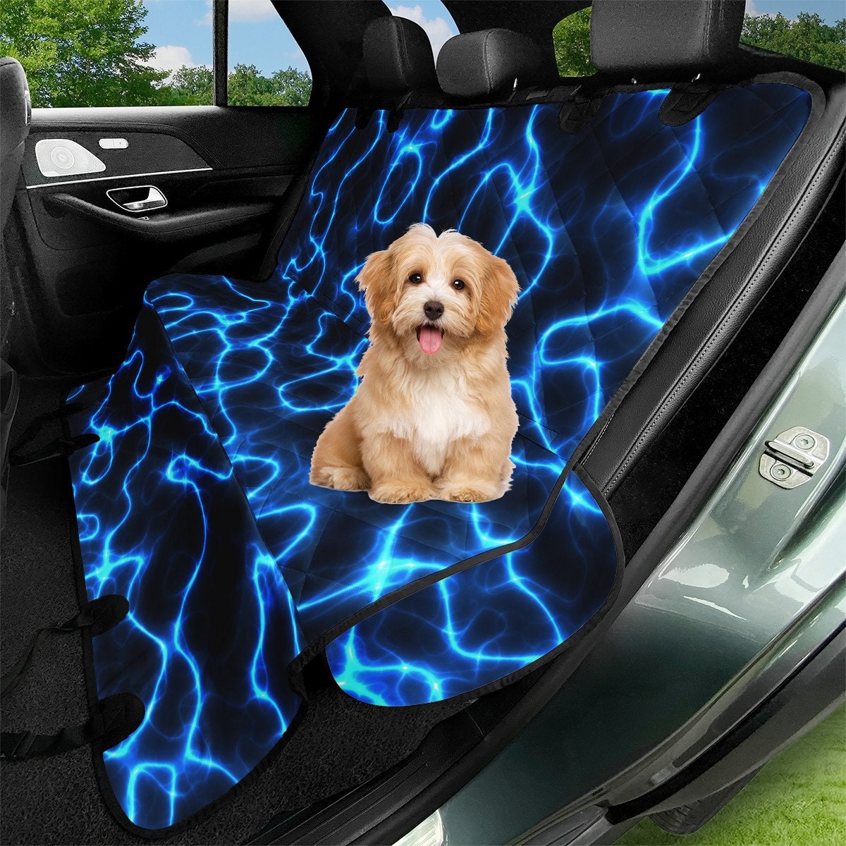 EZVOV 2020 Updated Dog Seat Cover for Back Seat Scratch Proof Dog Car Hammock for Cars Trucks and SUVs Waterproof Dog Car Seat Covers Nonslip Pet Seat Cover for Back Seat with Storage Pockets 