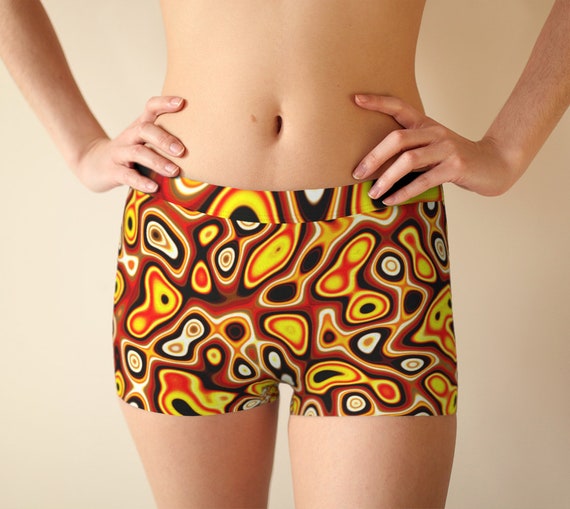 Groovy Hippie Boyshort Undies 60s Funky Briefs Women, Soft