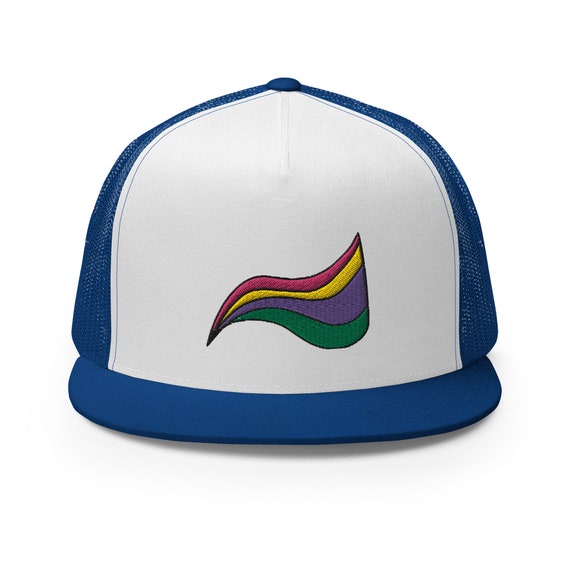 Flying Rainbow Flag Trucker Cap Pride Ally Hat LGBTQ 