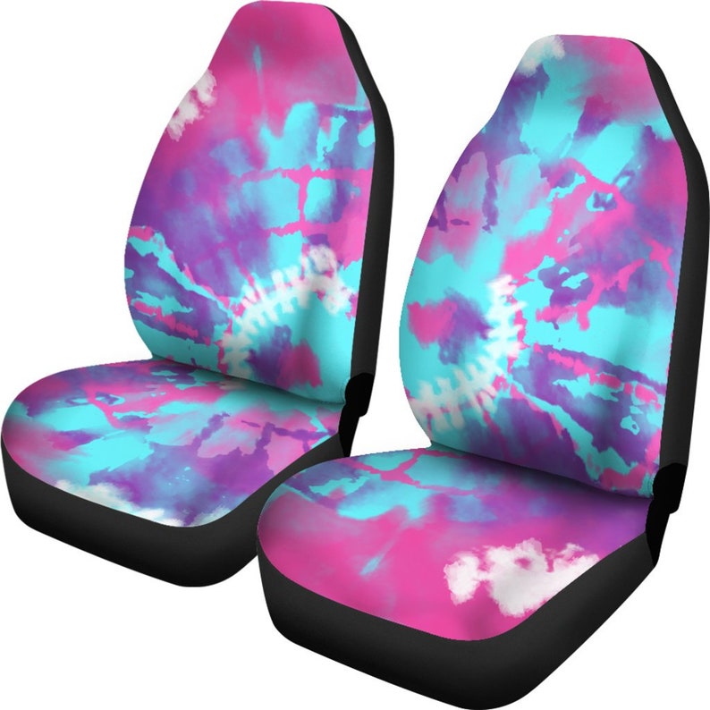 Pink Blue TieDye Car Seat Covers Pastel Hippie TieDye Etsy