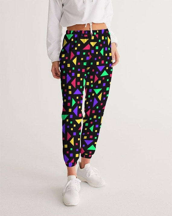 Memphis 80s Throwback Womens Track Pants Colorful Retro Style, Rave Pants,  Vibrant Festival Apparel, Ravewear Jogging, Streetwear Joggers -  Canada