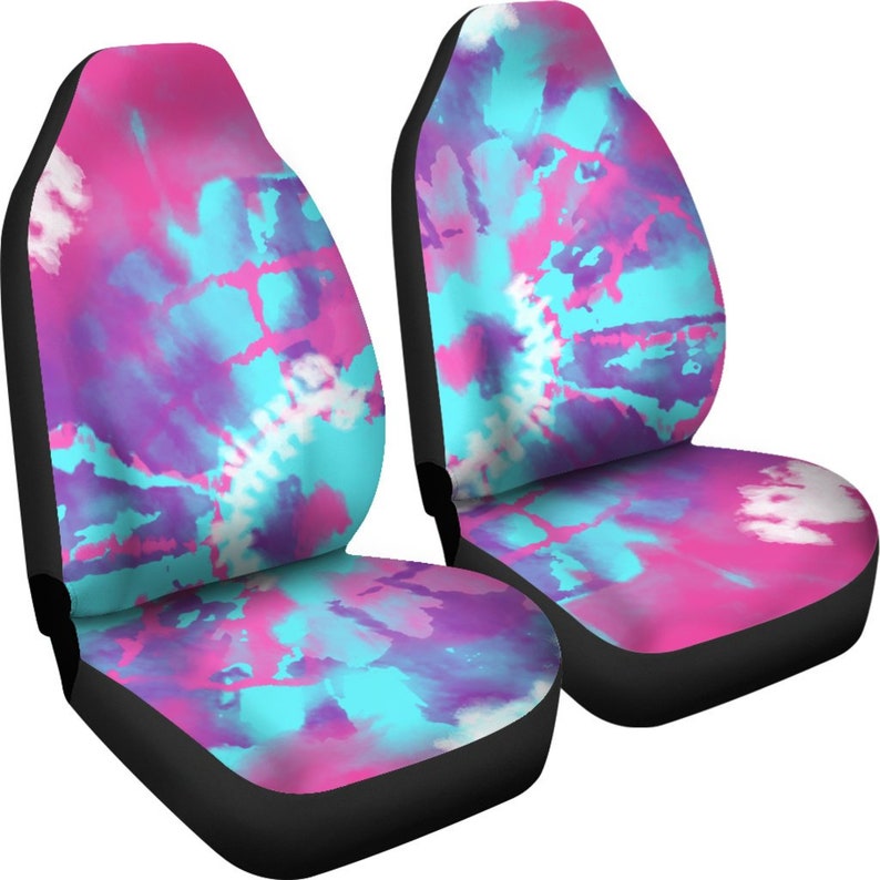 Pink Blue TieDye Car Seat Covers Pastel Hippie TieDye Etsy