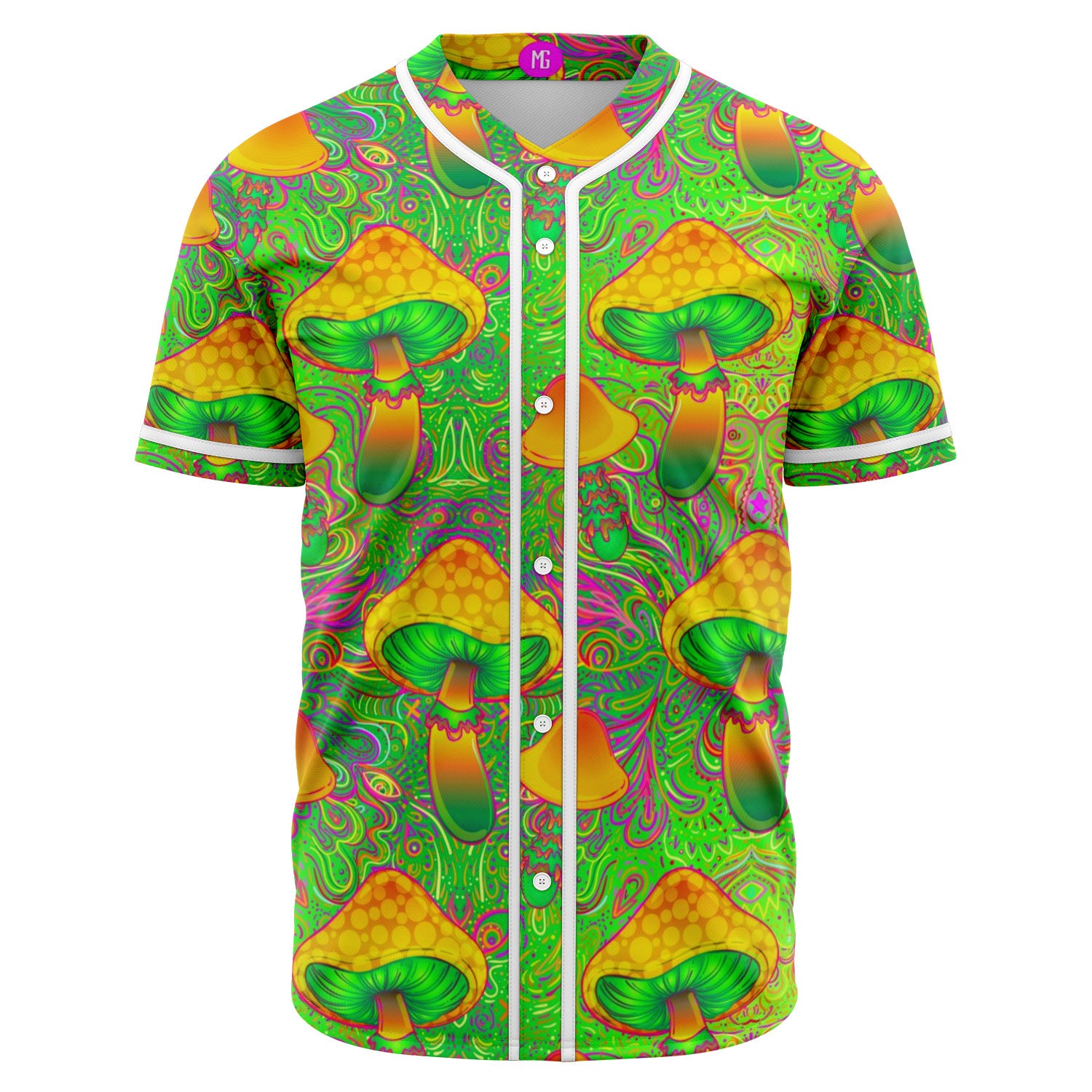 Trippy Psychedelic Baseball Jersey Festival Fashion Magic | Etsy