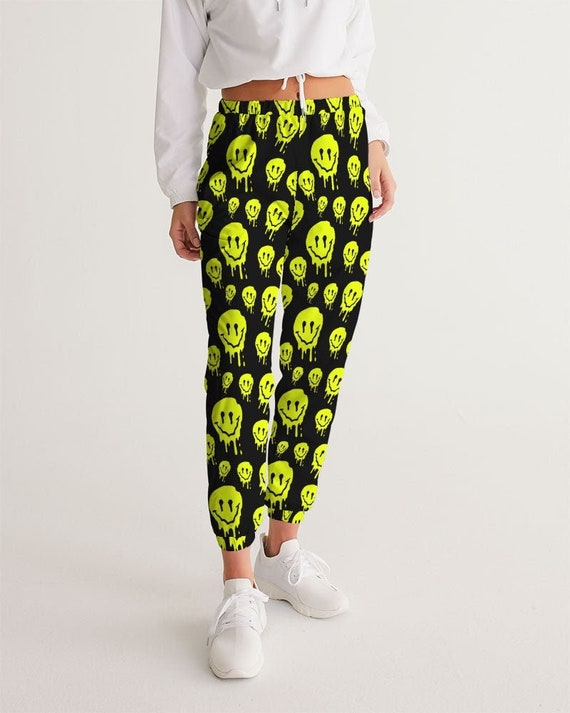 Pellucid Smiley Face Split Sweat Pants