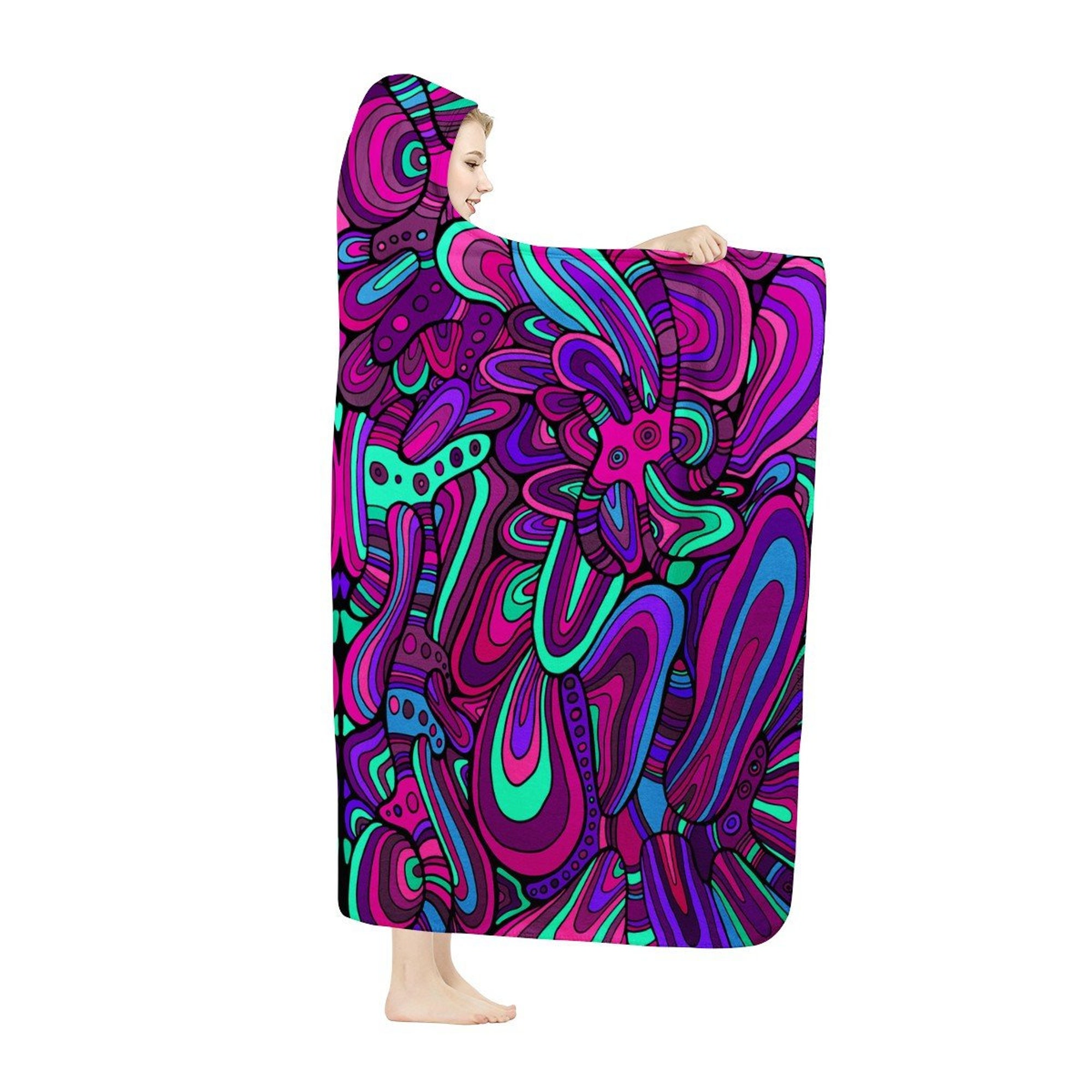Purple Fantasy Hooded Blanket
