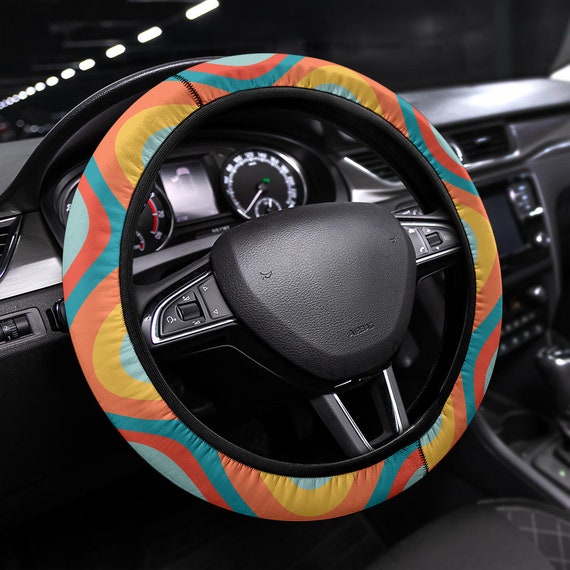 Buy Retro Groove Steering Wheel Cover Hippie Car Decor Colorful