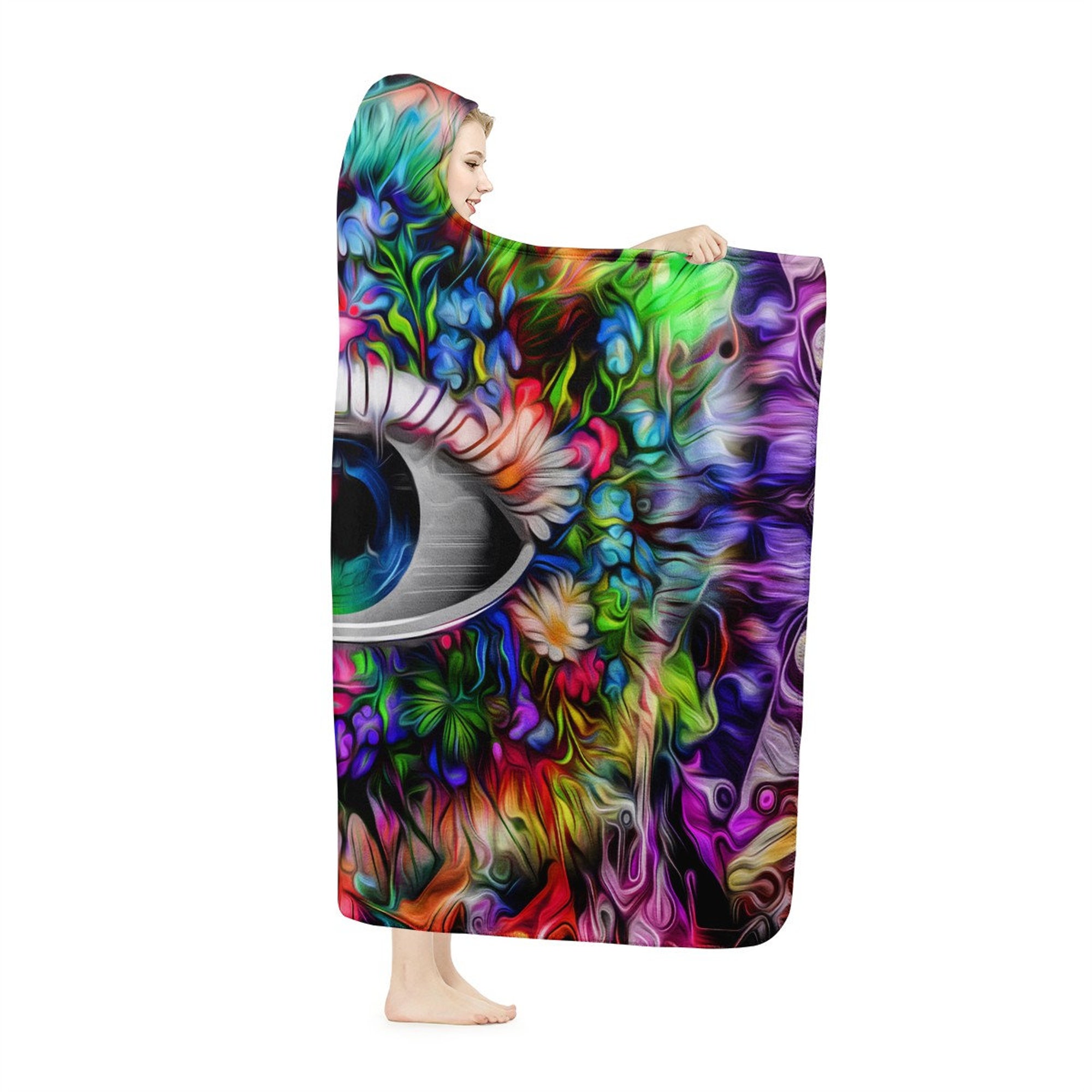 Colorful Magical Eye Hooded Blanket