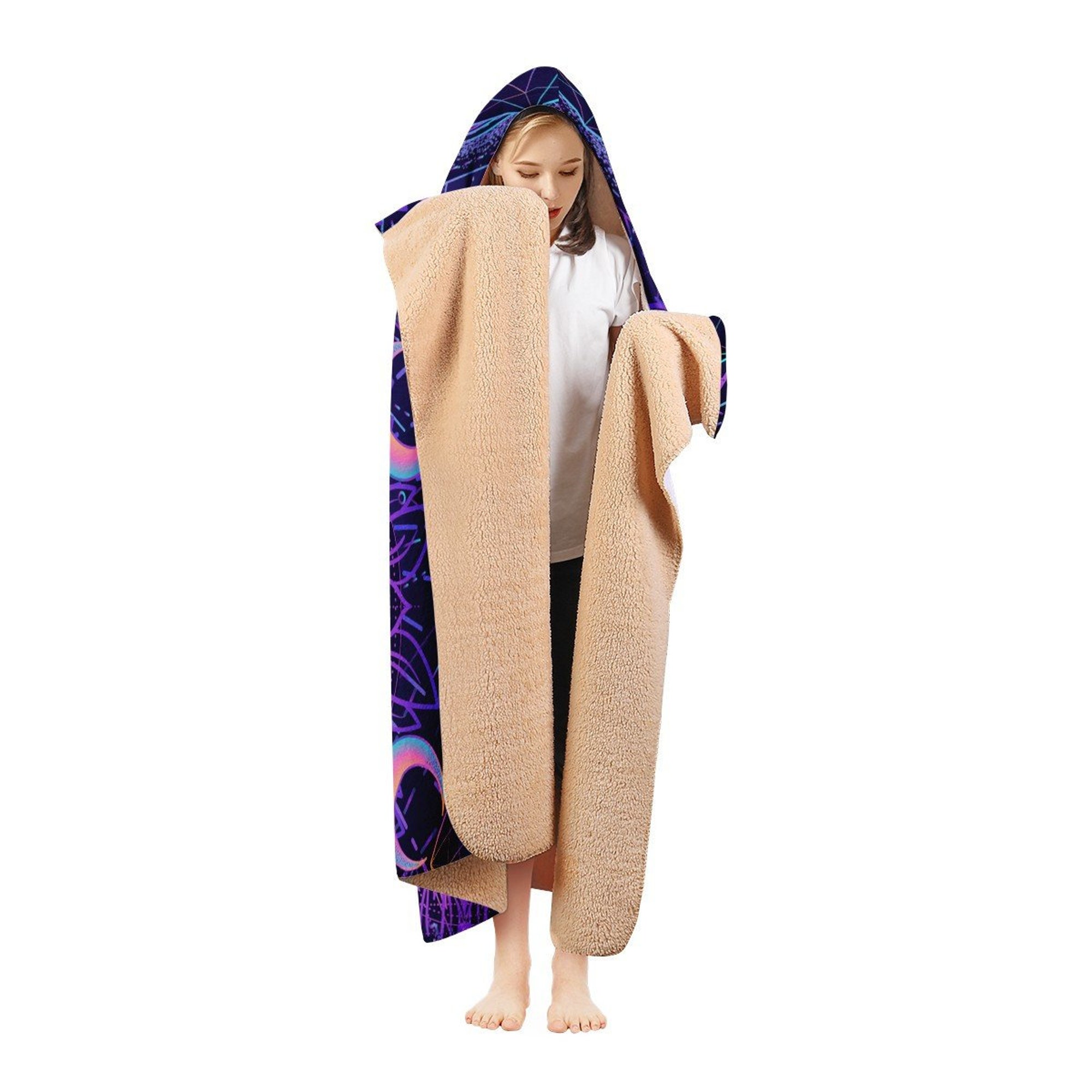 Sacred Hippie Buddha Celestial Hooded Blanket