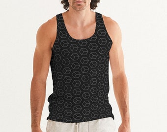 Psytrance Tessellations Men's Tank - Trance Festival Clothing, EDM Male Tanktop, Techno Music Festival Fashion, Rave Male Outfit, Streetwear