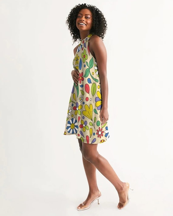 Spring halter dresses cheap