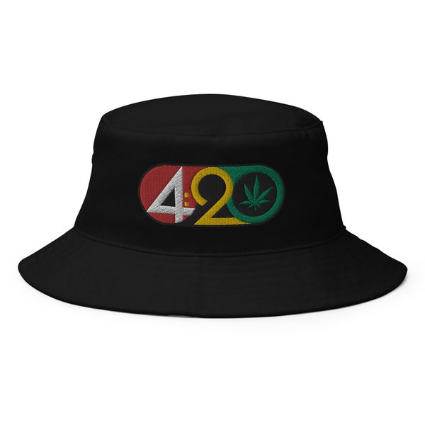 420 Maryjane Bucket Hat - Cannabis Stoner Gift, Kush Weed, Sativa Festival Headwear, Marijuana Theme Graphic Sun Beach Cap, 420 Fashion