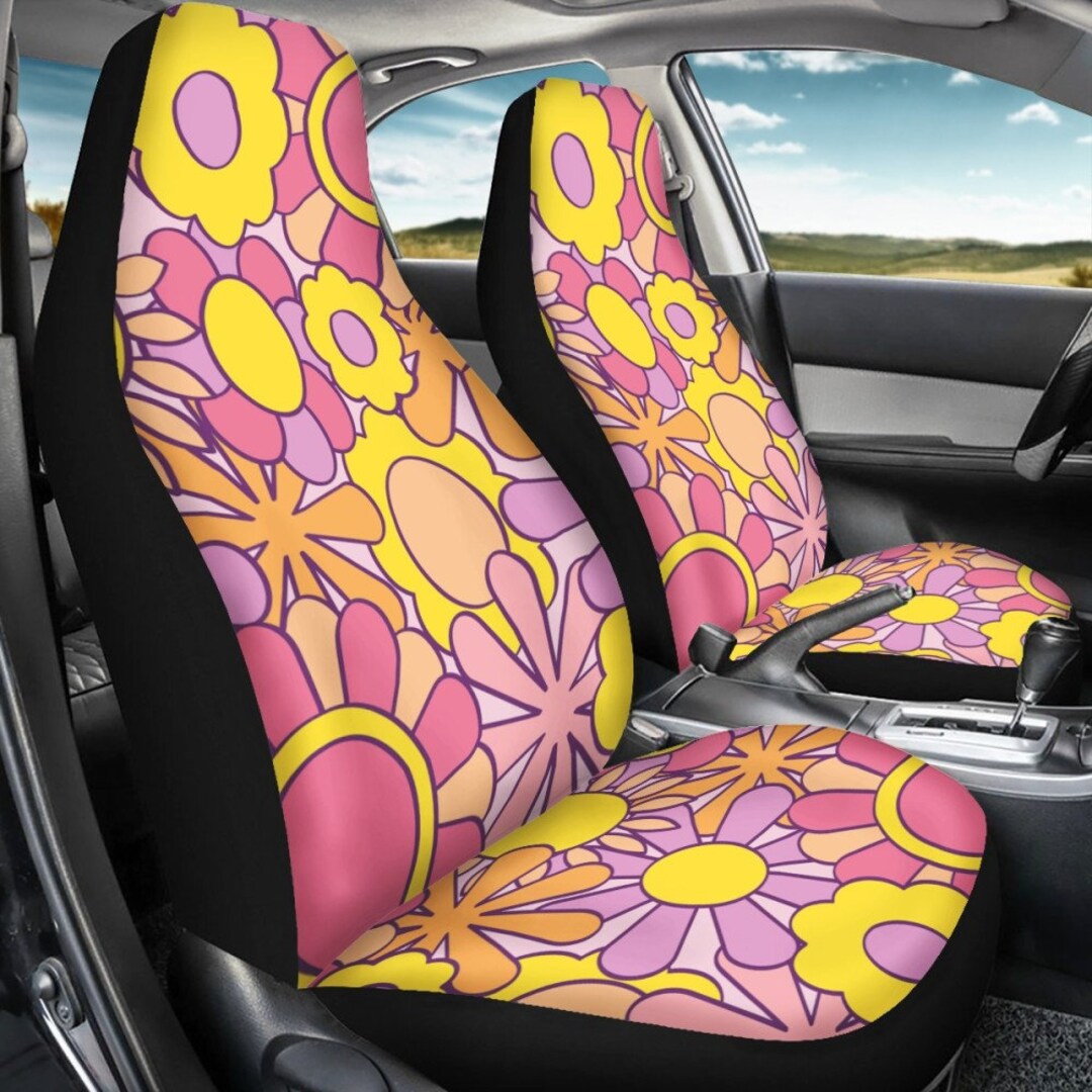 Floral car seat covers cheap