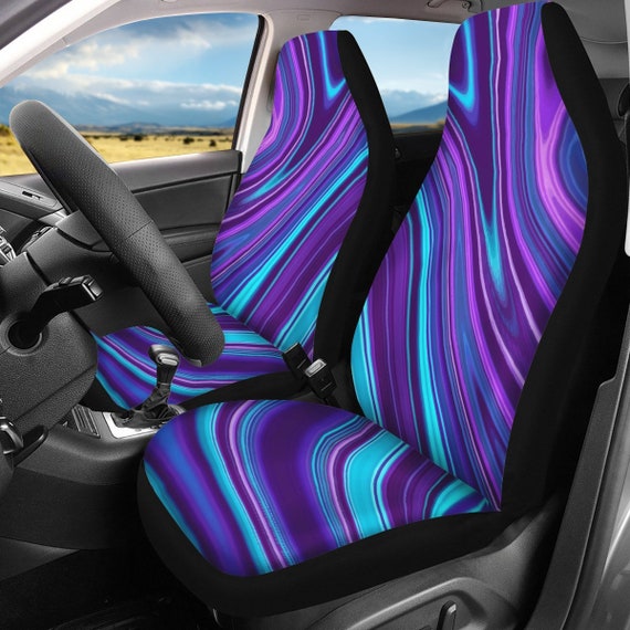 Flüssig Marmor Rave Auto Sitzbezüge, Trippy Auto Dekor, Lila Blau Auto  Interieur, Techno Auto Sitzbezüge, Auto Sitzbezug, Auto Accessoire - .de