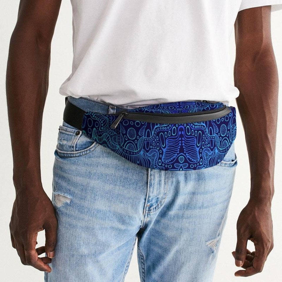 Discover Blue Psychedelic Trance Fanny Pack