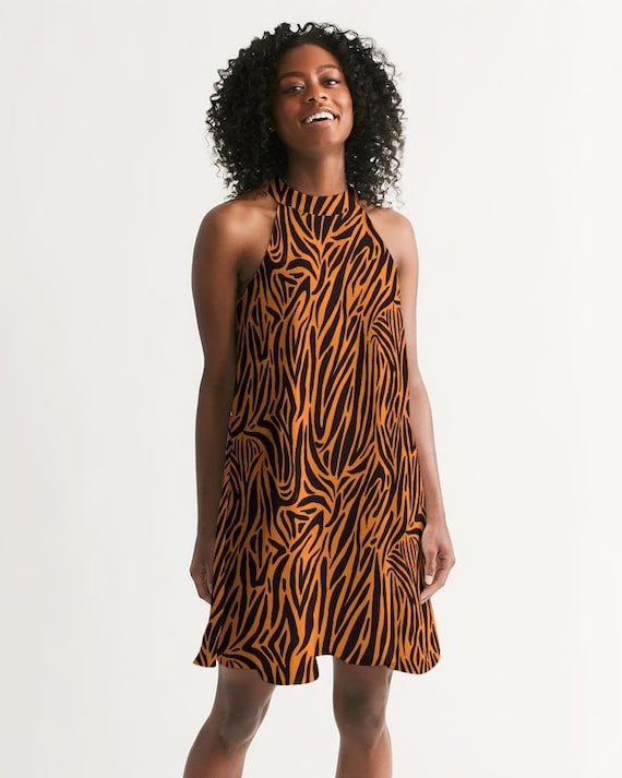 tiger print dress