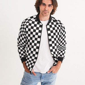 Checkered Pattern Pants, Black and White Checkered Joggers With Pockets,  Checkers, Gym Pants, Sweatpants Men's Joggers 