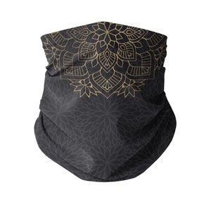 Mandala Blessing Neck Gaiter + Filter - Luxury Designer Gaiter, Balaclavas Mandala Bandana , Festival Fashion, Washable Reusable Dual Layer