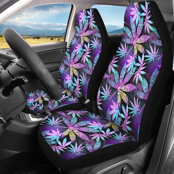 Psychedelic Blue Car Seat Covers Colorful Seat Covers, Vibrant