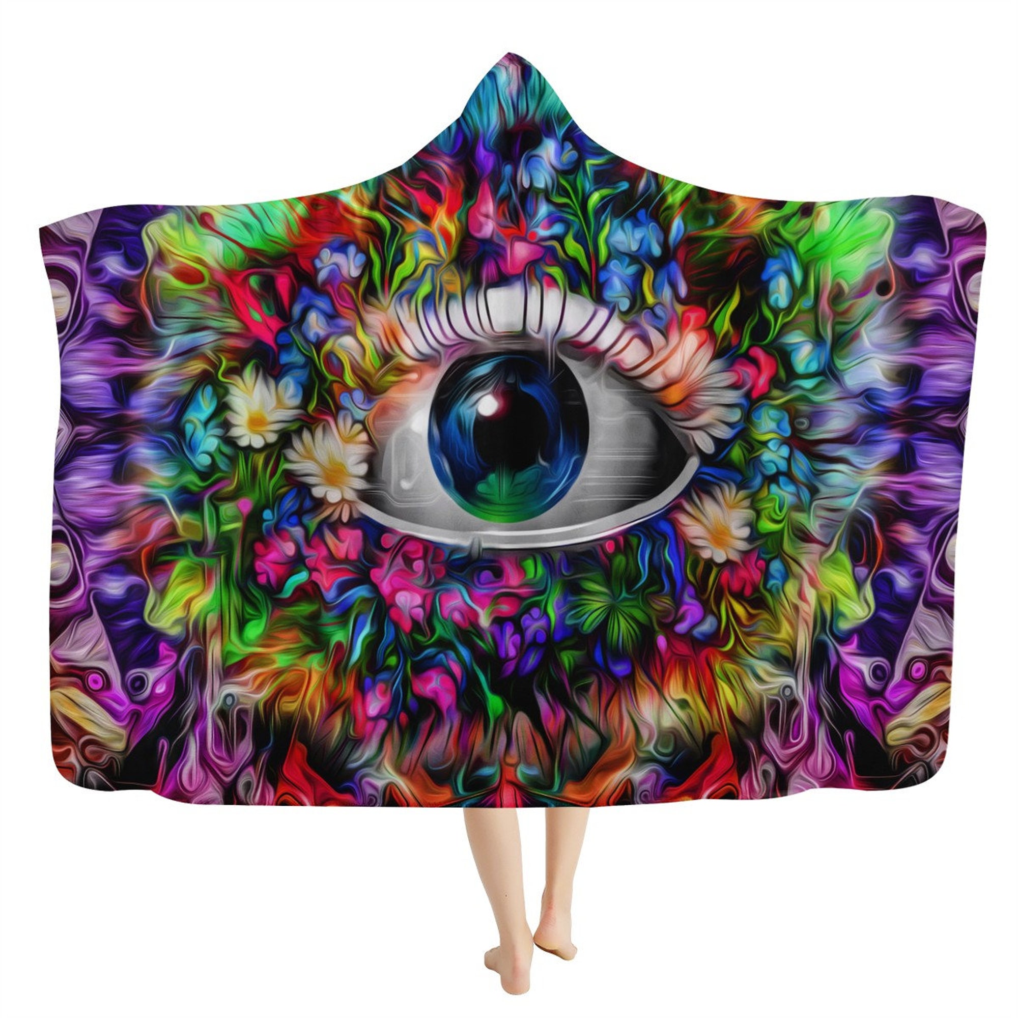 Discover Colorful Magical Eye Hooded Blanket