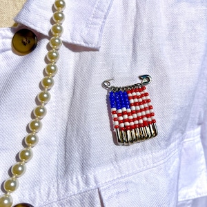 4th of July American Flag Patriotic Pin Brooch