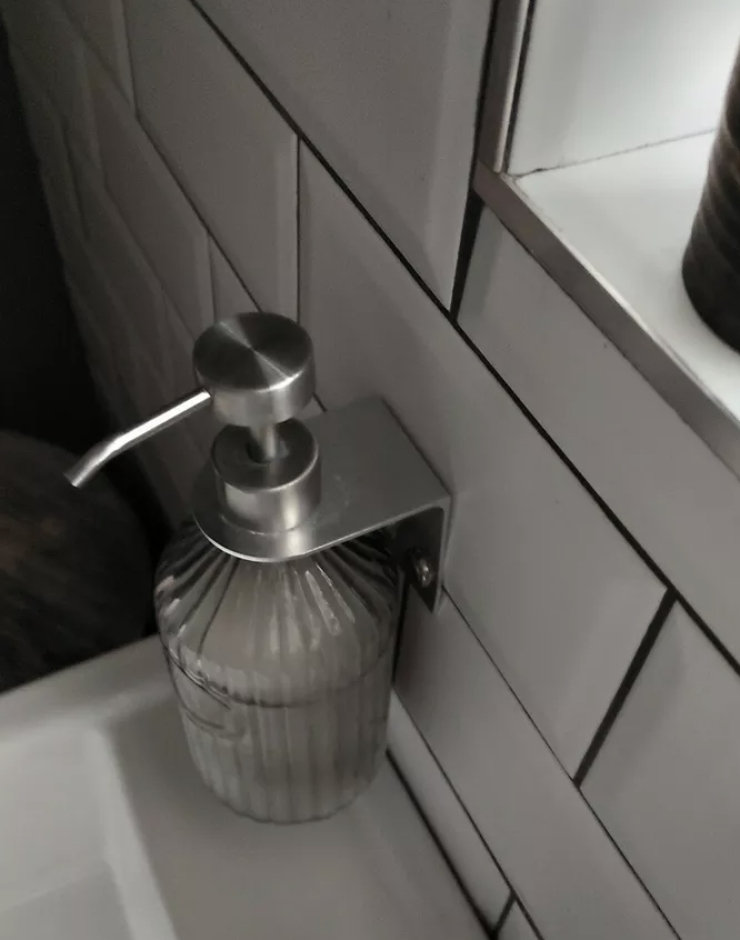 Silver Single Wall Mounted Pump Bottle Bracket Etsy