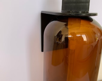 Black Single Wall Mounted Pump Bottle Bracket