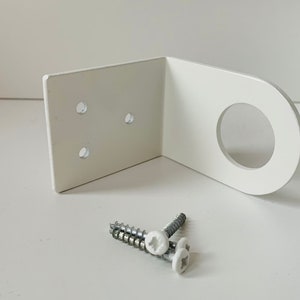 White Single Wall Mounted Pump Bottle Bracket Only