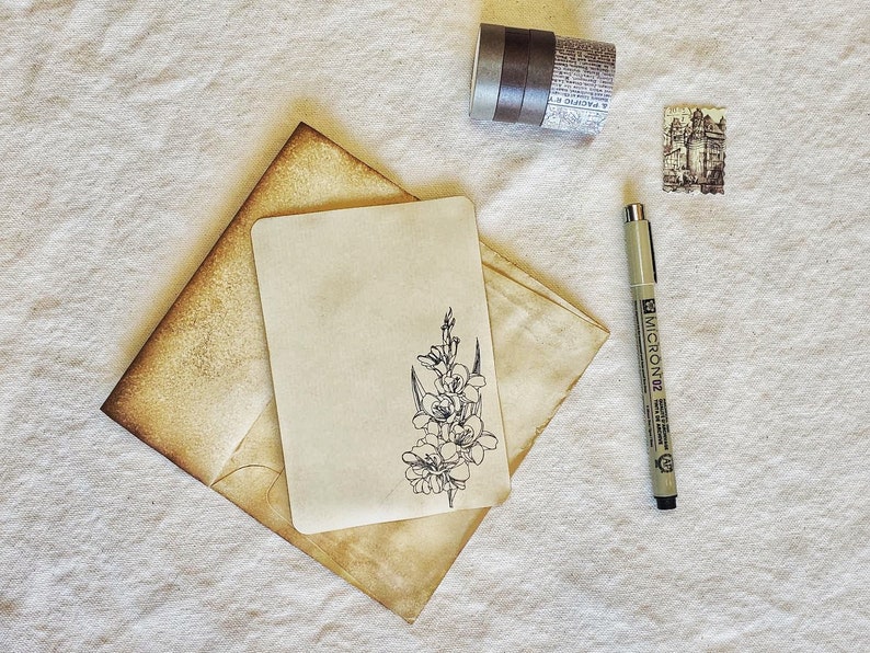 Handmade Stationery Set Vintage Style Stationery Set Etsy