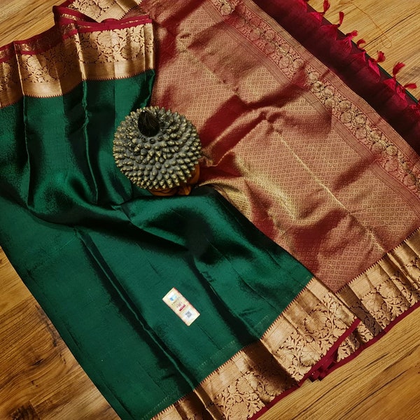 Pure kanjivaram silk saree with government silk certificate,Bridal wear saree,Indian saree,party wear,wedding clothing, wedding saree