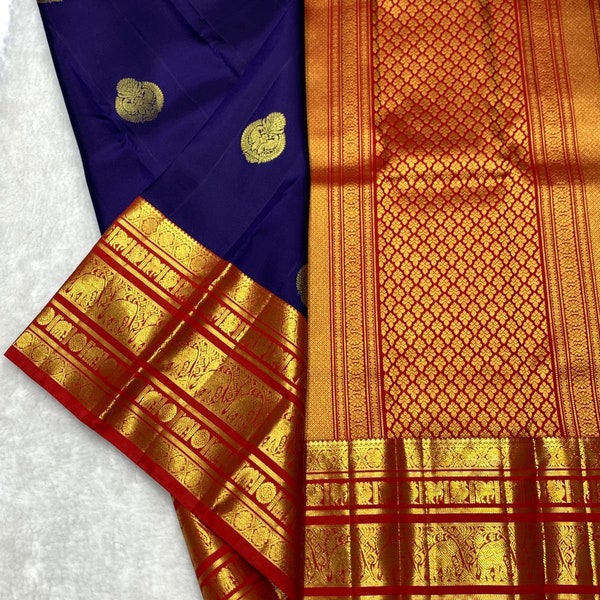 Pure kanchipuram silk saree with rich pallu,with gold Zari,women dress,Indian Saree,wedding saree,party wear saree,wedding dress,designer