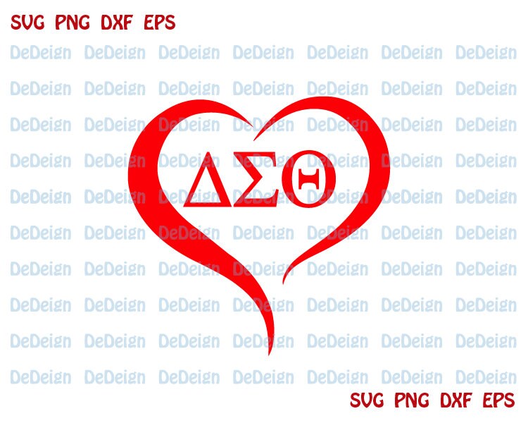 Love Delta Sigma Theta svg Love DST svg Open Heart svg 1913 | Etsy