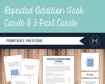 Montessori Style Repeated Addition and Arrays