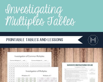 Montessori Investigating Multiples Tables