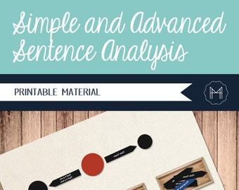 Montessori Style Simple and Advanced Sentence Analysis- Printable