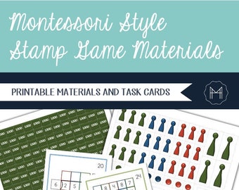 Montessori Style Stamp Game Materials Bundle