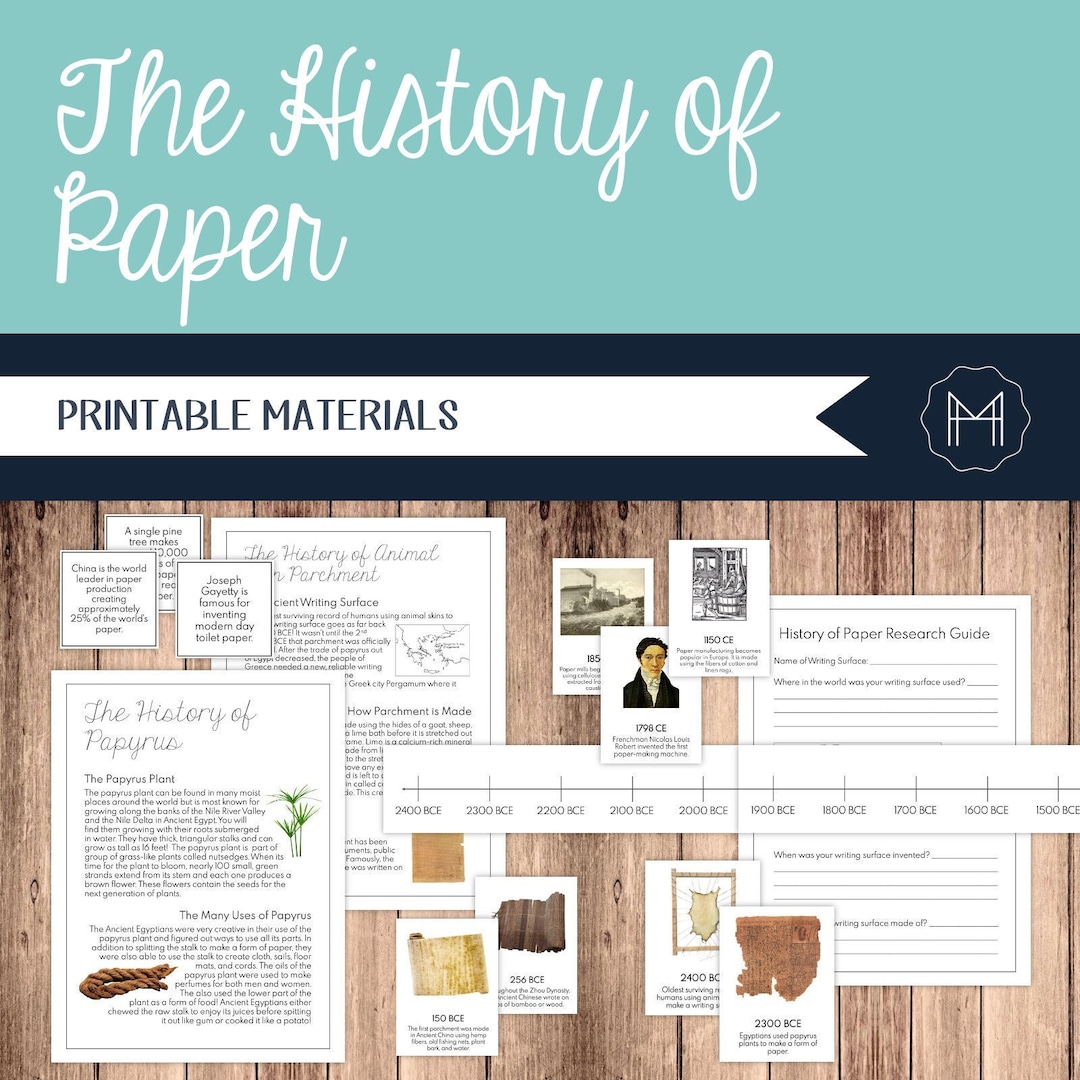 the-history-of-paper-timeline-reading-passages-diy-and-more-etsy