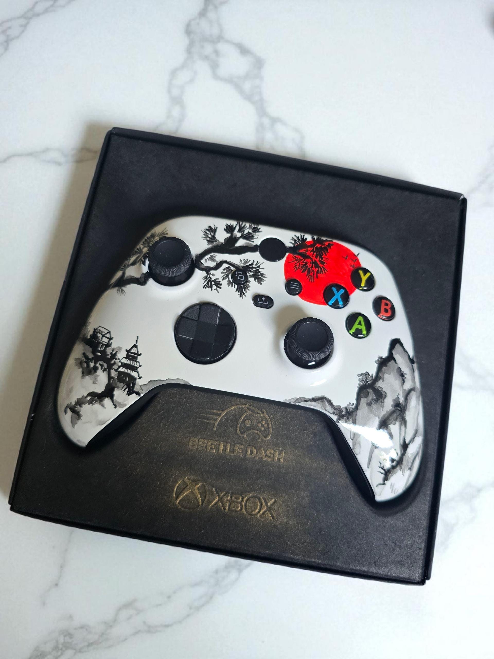 Japan Ink Sumi-e Hand Painted Xbox Controller or Faceplate With
