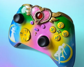 Sailor moon custom hand painted xbox controller or faceplate, gift for gamer
