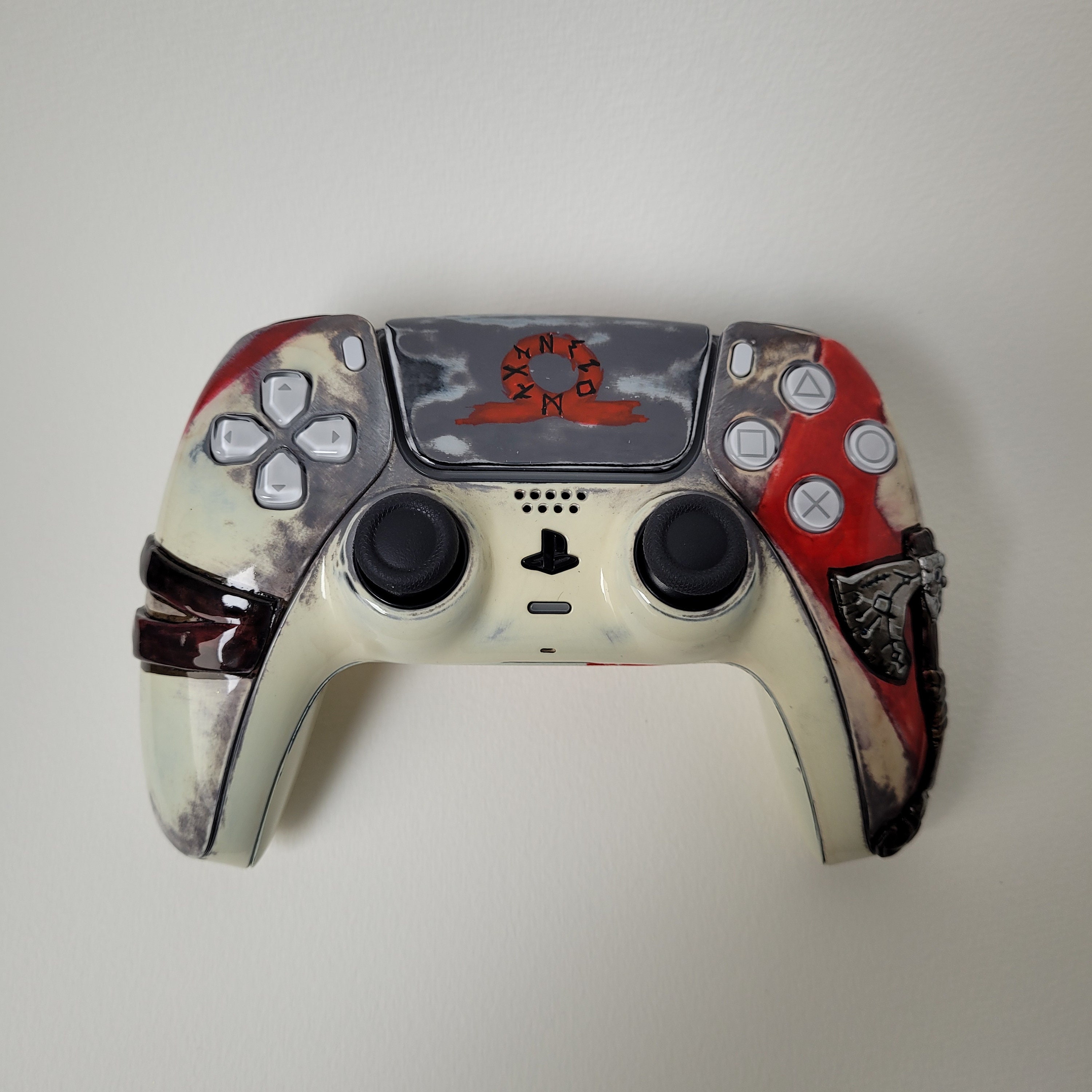 God War controller Kratos gift for gamer gow merch gift for nerd custom controller panel faceplate kratos axe god of war fan gift idea