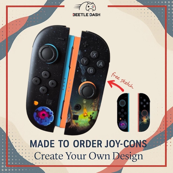 Custom Joy-con for Nintendo Switch 1 or 2. Personalized. Hand