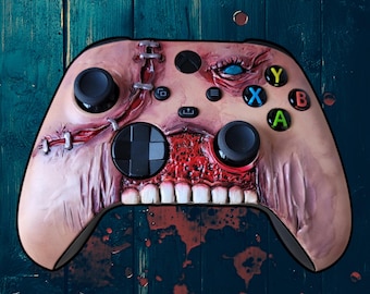 Horror nemesis custom hand painted xbox controller or faceplate, gamer gift