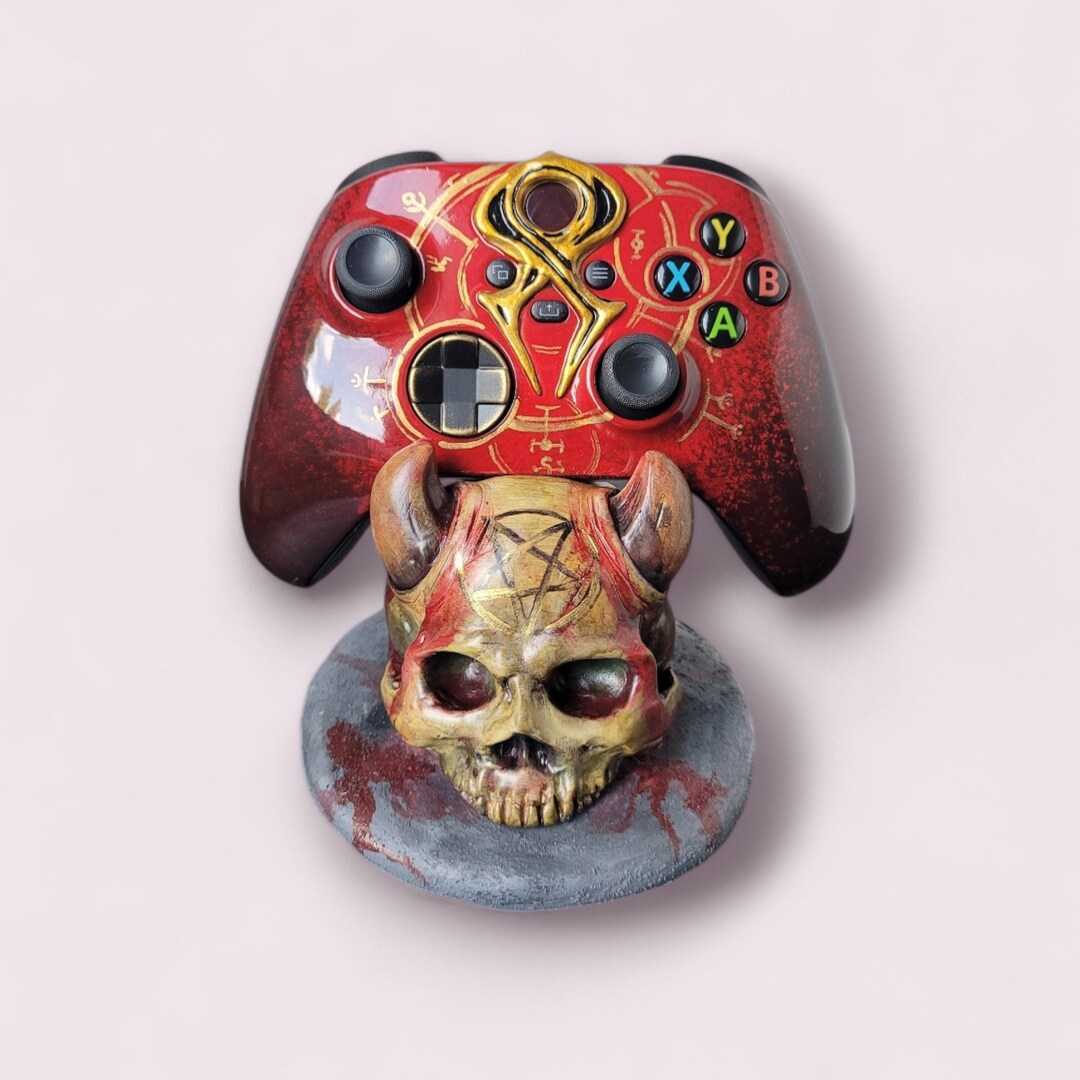 Horror Skull Controller Stand Pentagram | Diablo Gaming Decor Heavy ...