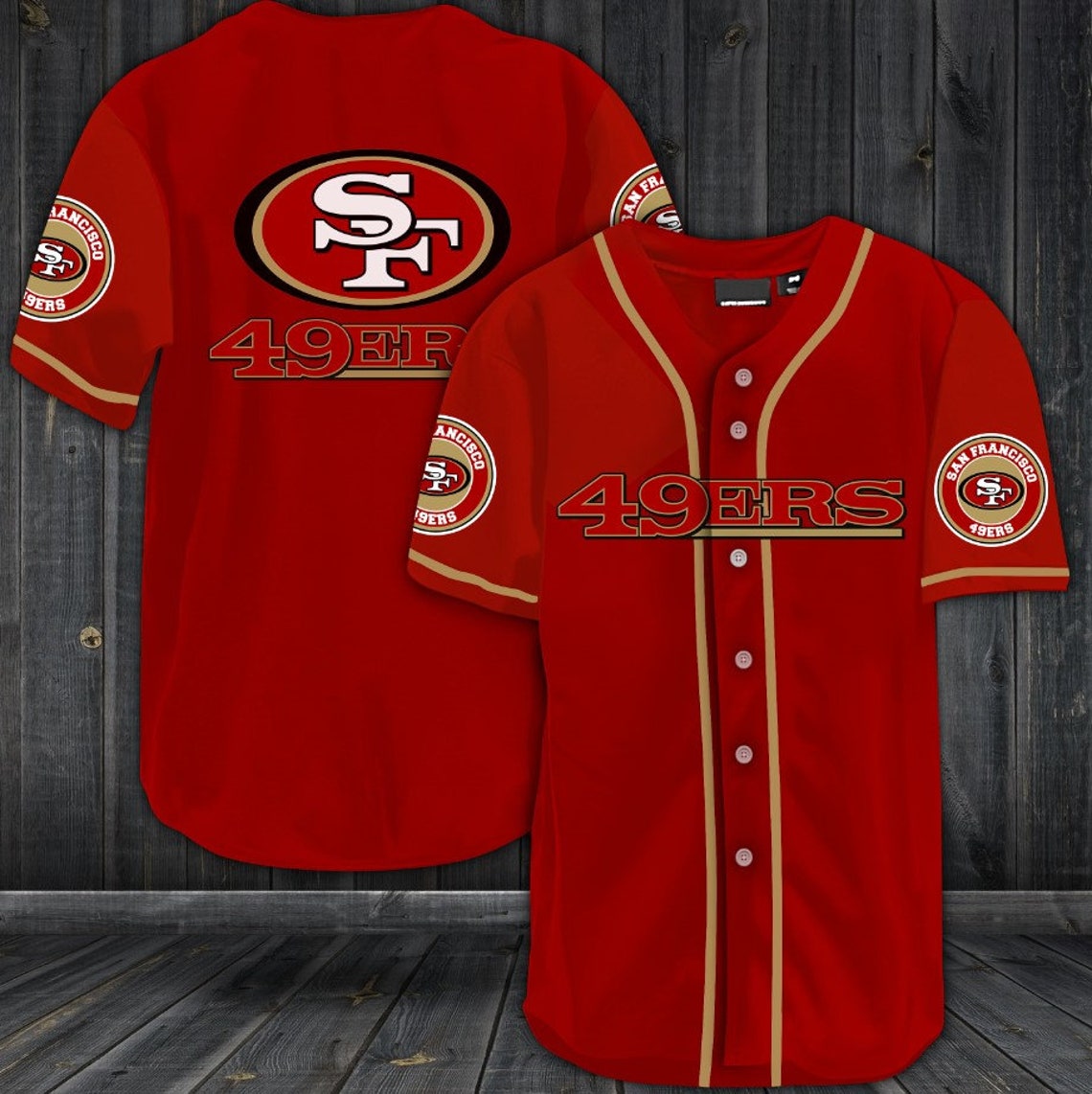 San Francisco 49ers Baseball Jersey NFL Baseball Jersey Etsy