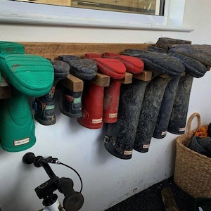 Work boot shop rack