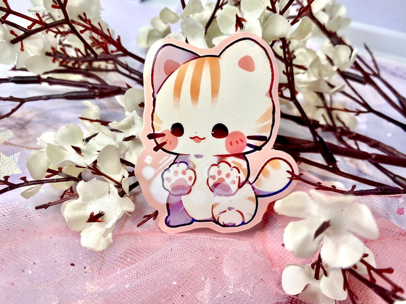 Cute Kitty • Vinyl Sticker • Matte Finish - Etsy